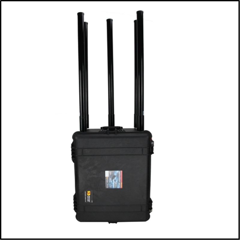 800W RCIED Cell Phone Jamming Device Pelican Disruptor For Military Police Government Convey