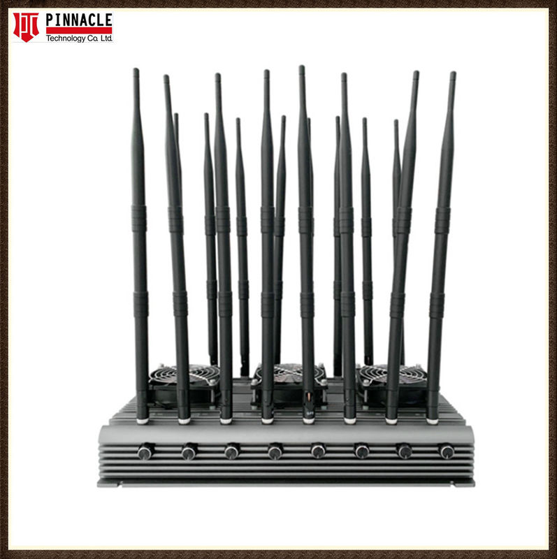 16 Antenna WIFI Remote Control Lojack Jammer Cell Phone Blocker For Office 120W