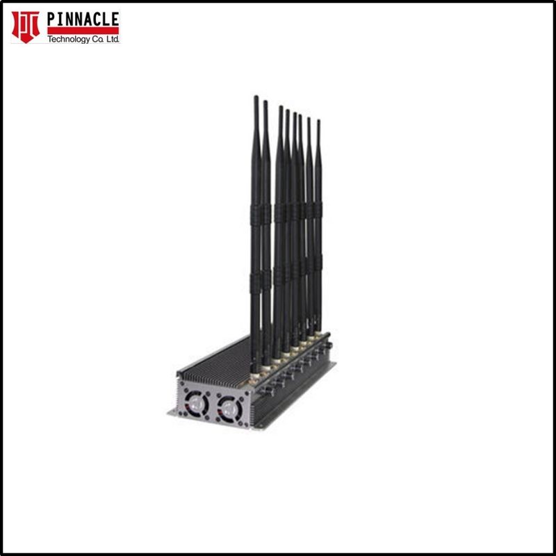 Powerful 8 Antennas Jammer Lojack GPS WiFi VHF UHF Cell Phone And Wifi Blocker 80W