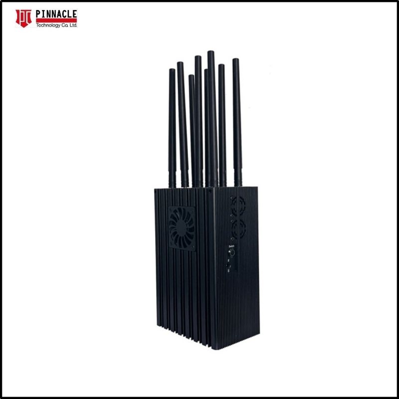 8 Antennas Portable gPS Drone Frequency Jammer For Blocking Up To 100 meters