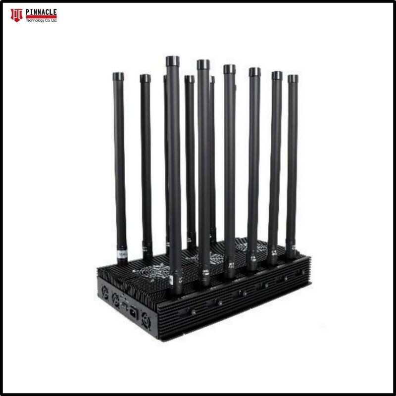12-Antennas High Power 300W Output Mobile 2G/3G/4G/5G WIFI Desktop Signal Jammer