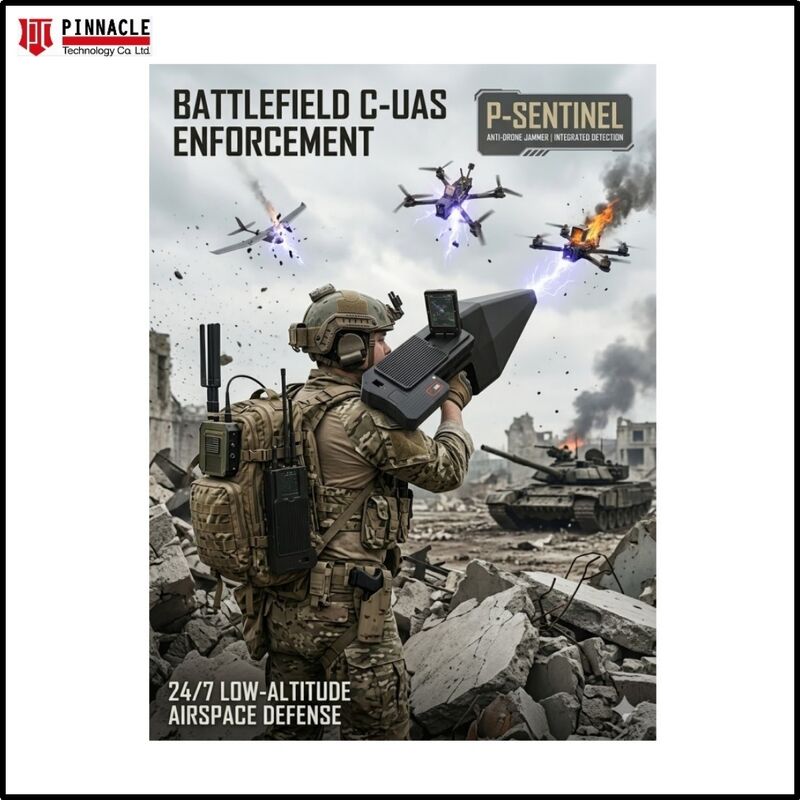 Tactical Anti-Drone Jammer Drone Detector 300MHz-6000MHz All-in-One Uav & Fpv Defense